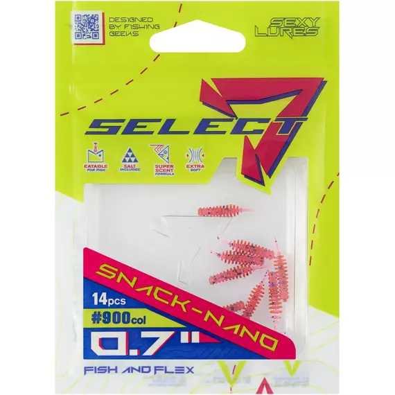 Силікон Select Snack Nano 0.7" #900 (14шт/уп), Довжина силікону: 0.7" (1.78 см), Колір силікону: 900, фото , изображение 2